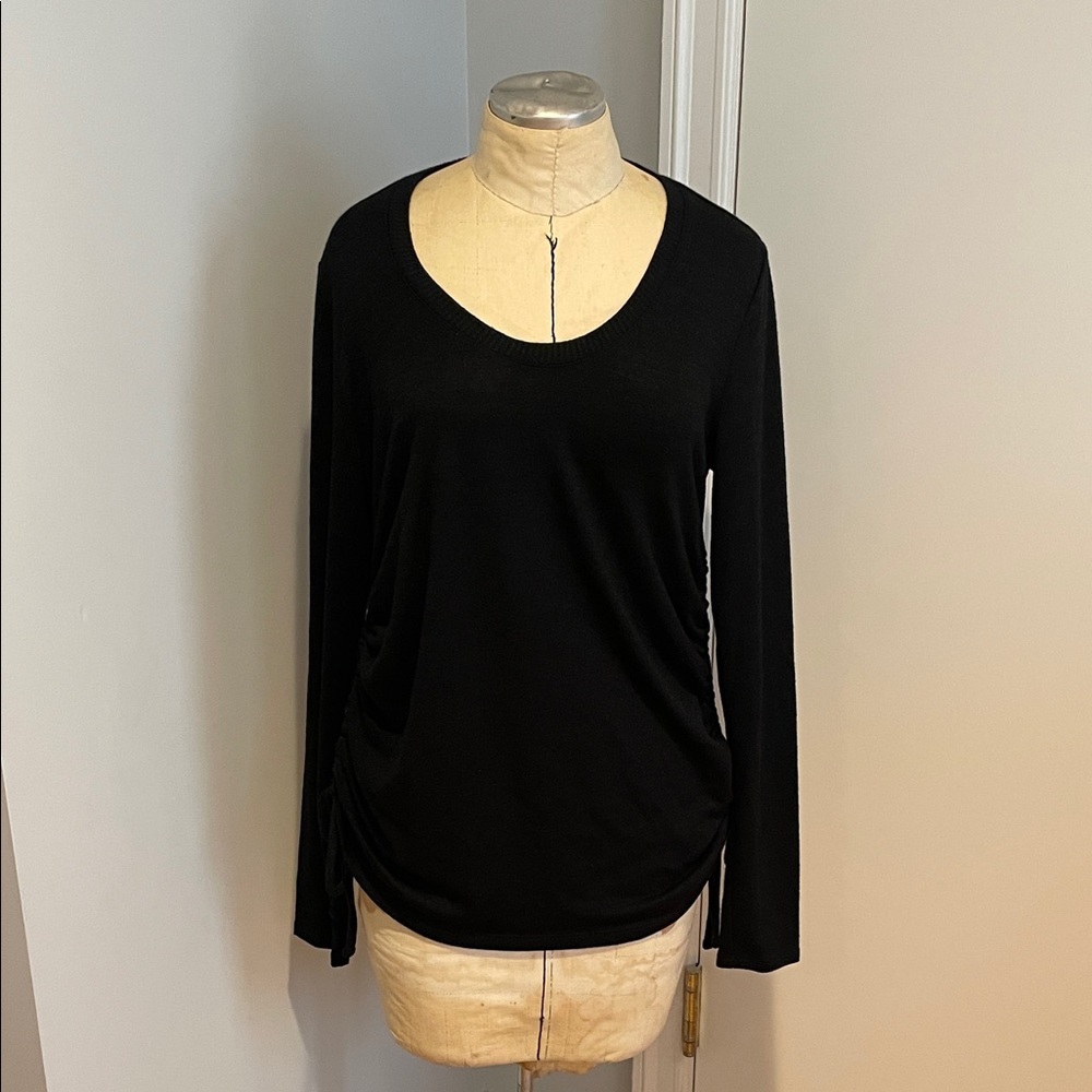 Gap Black Side Ruching Sweater Size Medium